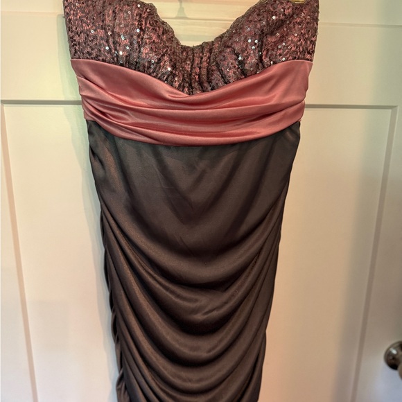 Speechless Pink and Brown Sequin Mini Dress - Picture 1 of 3